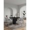 Manhattan Comfort 7-Piece Hathaway 59.05 Round Dining Set in Black with 6 Flor Dining Chairs in Silver Lining 6-DT05DC088AR-BKSL - alternate 1